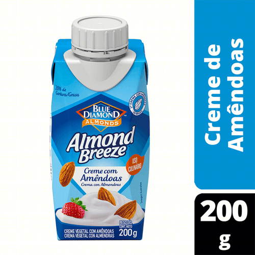 Creme Culinário Vegetal com Amêndoas Blue Diamond Almond Breeze Caixa 200g