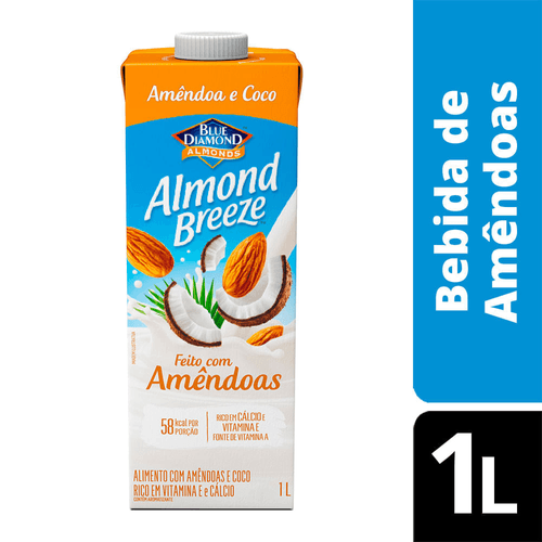 Bebida à Base de Amêndoa e Coco Blue Diamond Almond Breeze Caixa 1l