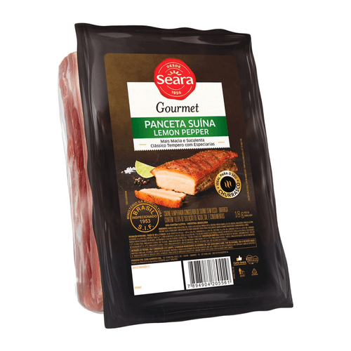 Panceta Suina Seara Gourmet Com Lemon Pepper Congelada 1Kg