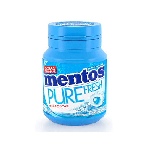 Goma de Mascar Menta Fresca Zero Açúcar Mentos Pure Fresh Pote 56g