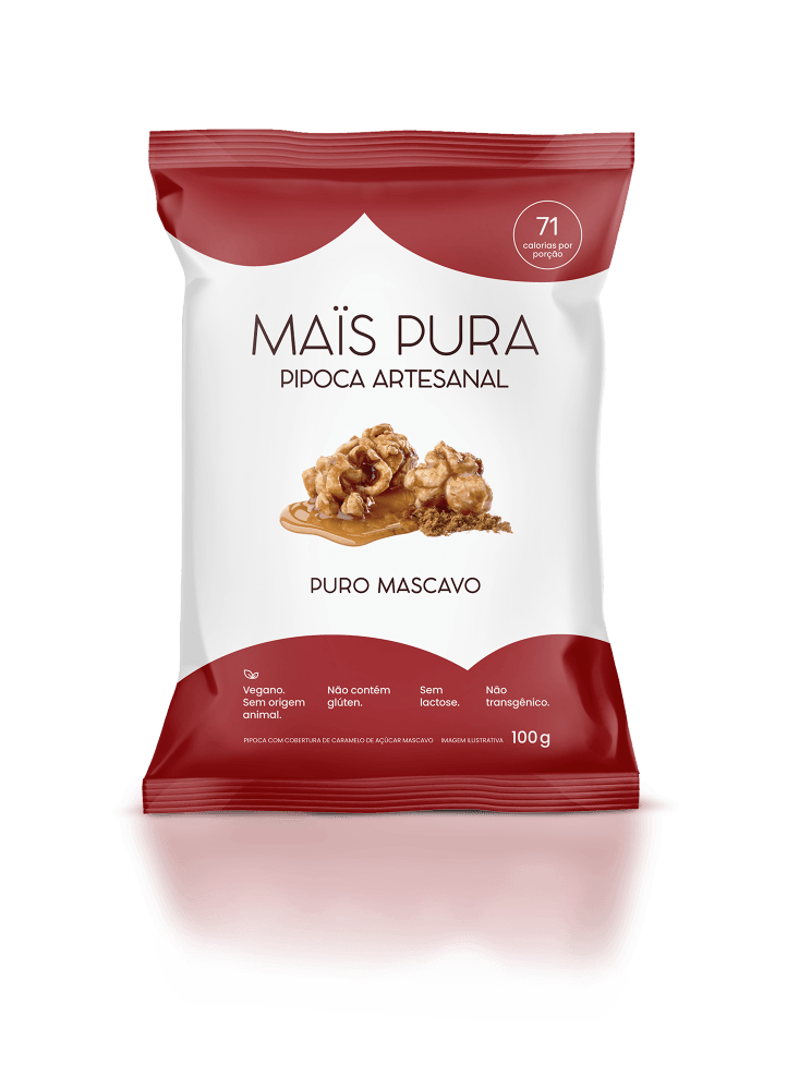 Pipoca-Pronta-Artesanal-com-Cobertura-de-Caramelo-de-Acucar-Puro-Mascavo-Maispura-Pacote-100g