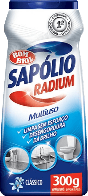 Saponáceo em Pó Multiuso com Cloro Sapólio Radium Frasco 300g