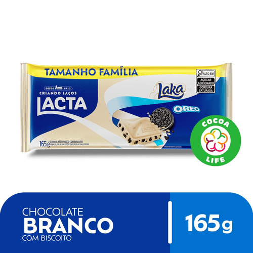 Chocolate branco Laka Oreo 165g