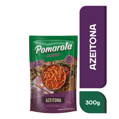 Molho de Tomate Pomarola Azeitona Sachê 300g