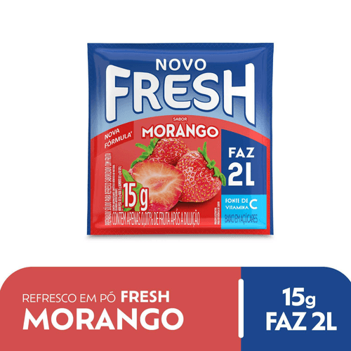 Refresco Em Pó Fresh Morango