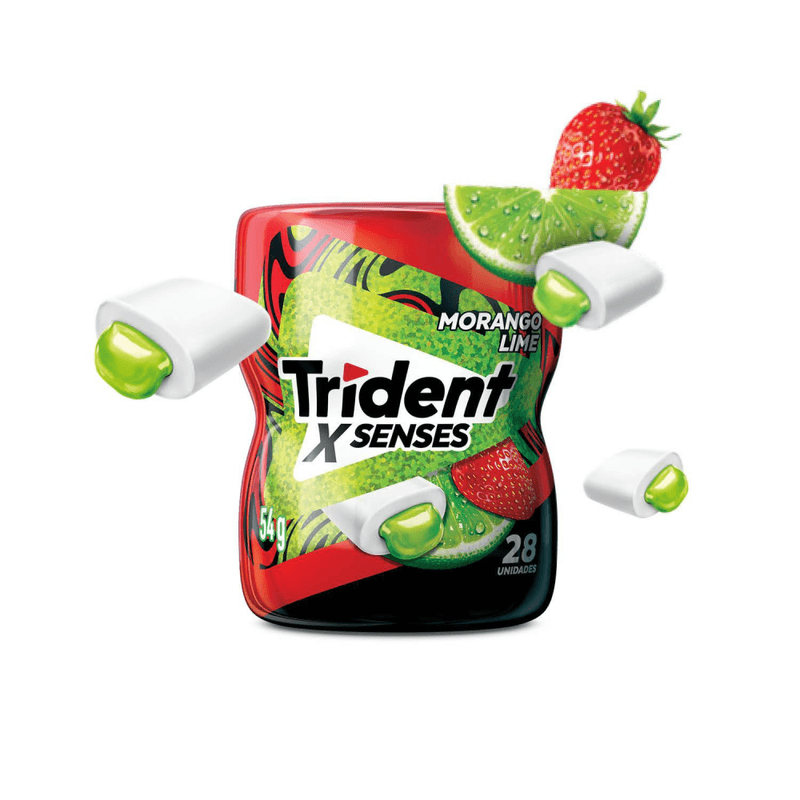 Goma-de-Mascar-Morango-Lime-Zero-Acucar-para-Dietas-de-Ingestao-Controlada-de-Acucares-Trident-X-Senses-Pote-54g-28-Unidades