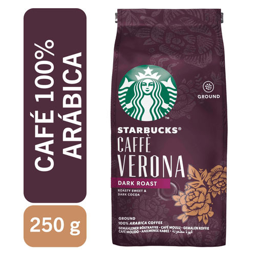 Café Torrado e Moído 100% Arábica Starbucks Caffè Verona Pacote 250g