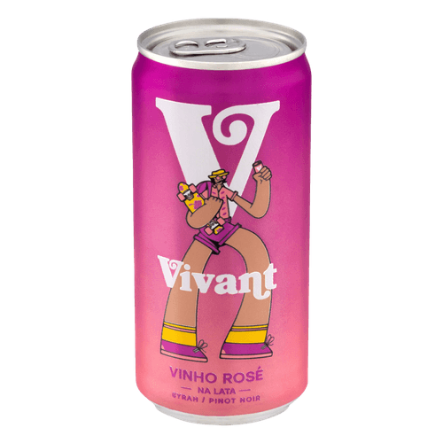 Vinho Nacional Vivant Pinot Syrah Rosé Lata 269ml