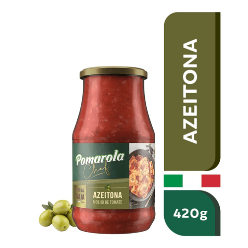 Molho de Tomate Pomarola Azeitona Vidro 420g