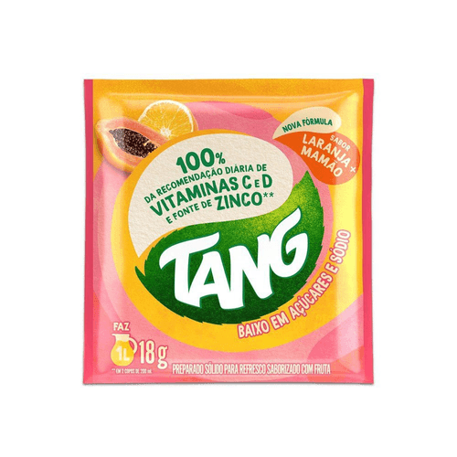 Refresco Em Pó Tang Laranja Mamão 18g