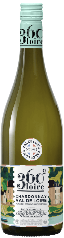 Vinho Branco Seco Francês 360º Val De Loire Igp Chardonnay