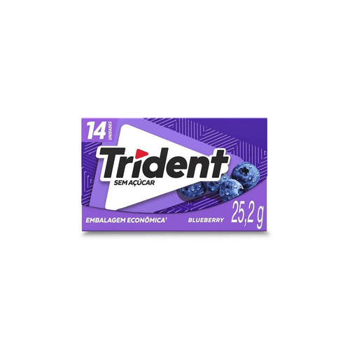 Chiclete Trident Blueberry Sem Açúcar 25,2g