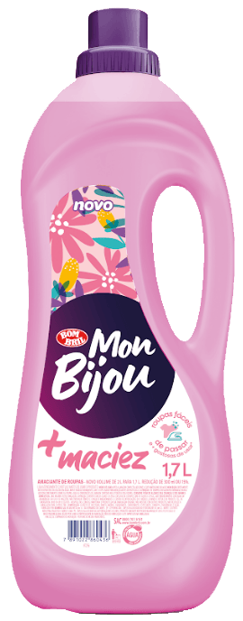 Amaciante de Roupa +Maciez Mon Bijou Frasco 1,7l