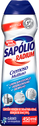 Saponaceo-Cremoso-Multiuso-Classico-com-Microparticulas-Sapolio-Radium-Squeeze-450ml