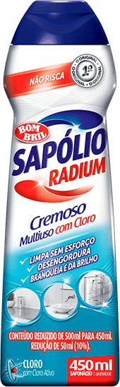 Sapólio Cremoso Radium Clássico ou com Cloro 450ml