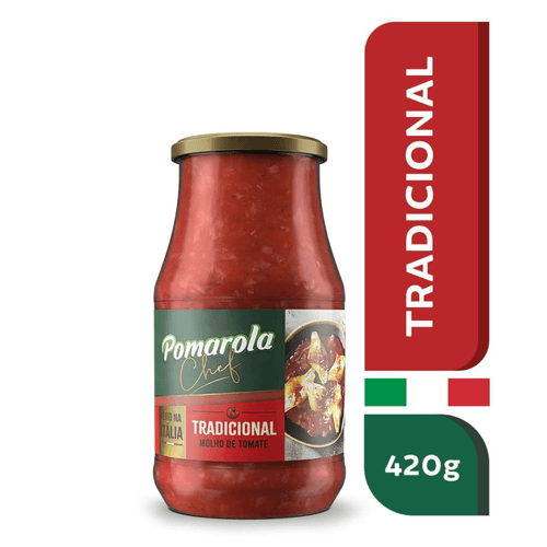 Molho de Tomate Pomarola Tradicional Vidro 420g