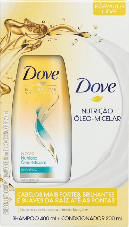 Kit Shampoo 400ml + Condicionador 200ml Dove Nutritive Solutions Nutrição Óleo-Micelar Preço Especial