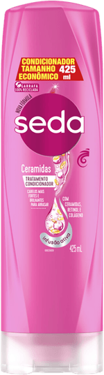 Tratamento-Condicionador-com-Ceramidas-Retinol-e-Colageno-Seda-Ceramidas-Frasco-425ml-Embalagem-Economica