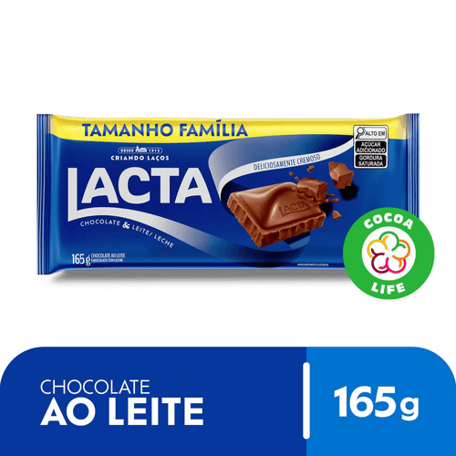 Chocolate Lacta Ao Leite 165g