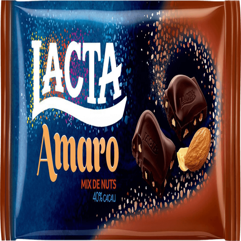 Chocolate-Meio-Amargo-40--Cacau-Mix-de-Nuts-Lacta-Amaro-Pacote-90g