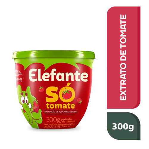 Extrato de Tomate Elefante Só Tomate Pote 300g