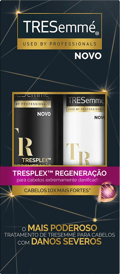 Kit Shampoo 400ml + Condicionador 200ml Tresemmé Tresplex Regeneração Tendências de Salão Preço Especial