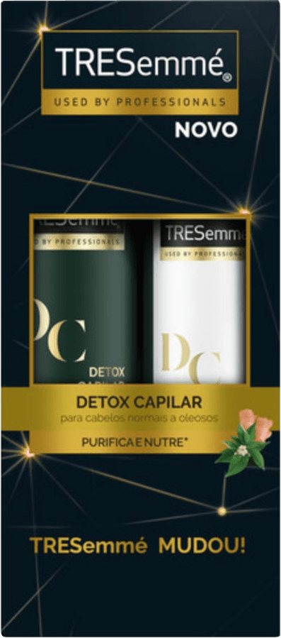 Kit Shampoo 400ml + Condicionador 200ml com Chá Verde, Gengibre e Proteína do Trigo Tresemmé Detox Capilar Preço Especial