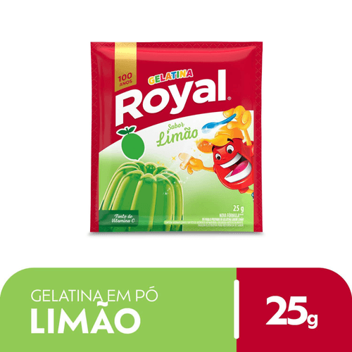 Gelatina Em Pó Royal Limão 25g