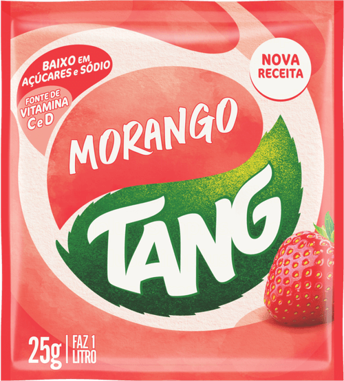 Refresco em Pó Morango Tang Pacote 25g