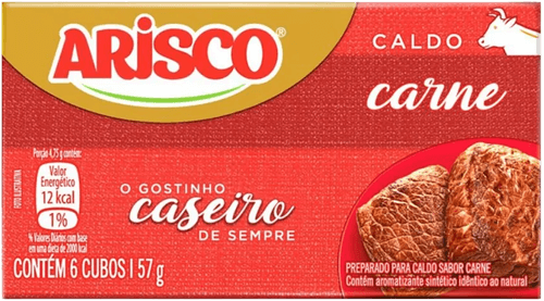 Preparado para Caldo Tablete Carne Arisco Caixa 57g 6 Unidades