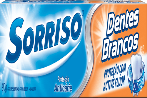 Creme Dental com Flúor e Cálcio Sorriso Dentes Brancos Caixa 90g