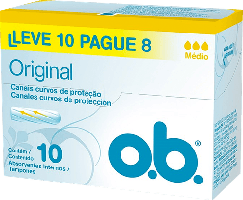 Absorvente Interno O.B. Sempre Livre Pro Comfort Médio Caixa 10 Unidades Leve Mais Pague Menos