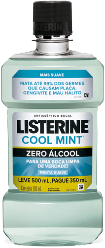 Antisséptico Bucal Listerine Zero Menta Suave 500 ml