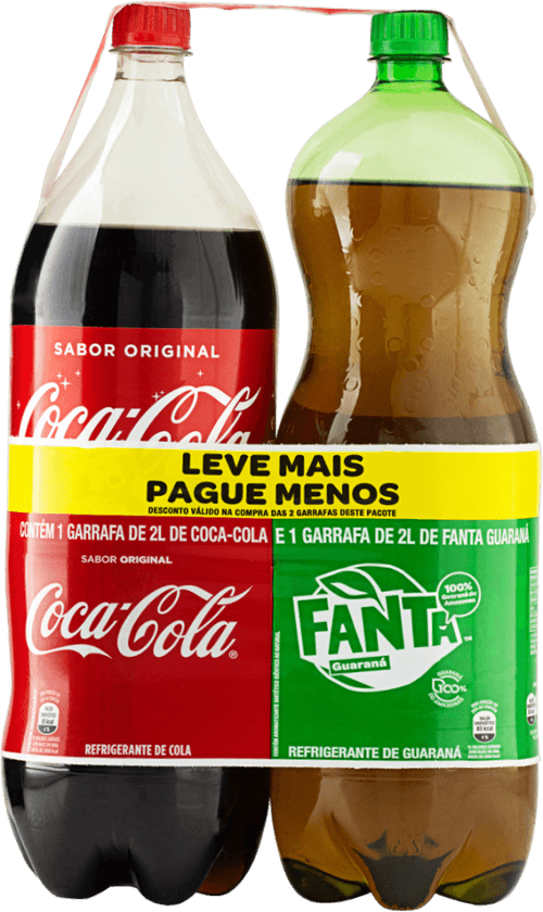 Refrigerante Coca Cola 2L+ Refrigerante Fanta Guaraná 2L