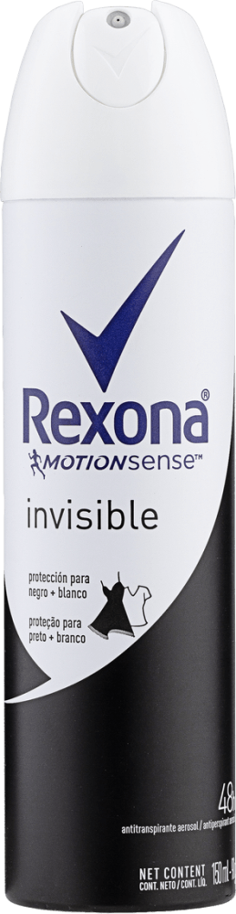 Antitranspirante Aerossol Invisible 72h Rexona 150ml Spray