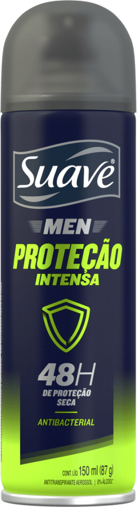 Antitranspirante Aerossol Proteção Intensa Antibacterial 48h de Proteção Suave Men 150ml Spray