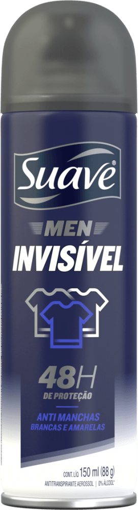 Antitranspirante Aerossol Invisível Antimanchas Brancas e Amarelas 48h de Proteção Suave Men 150ml Spray