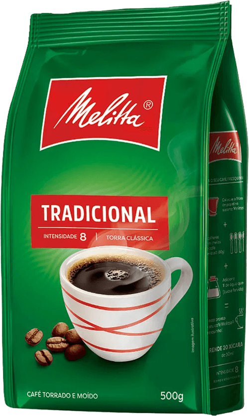 Café Torrado e Moído Tradicional Melitta Pacote 500g