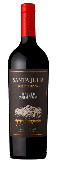 Vinho Argentino Santa Julia Reserva Tinto Malbec Caber Franc 750ml