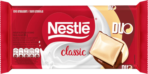 Chocolate ao Leite e Branco Duo Classic Pacote 90g