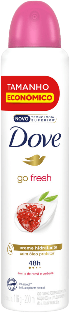 Antitranspirante-Aerossol-Roma-e-Verbena-72h-Dove-Go-Fresh-200ml-Spray-Tamanho-Economico