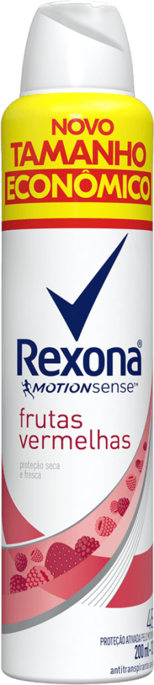 Antitranspirante Aerossol Frutas Vermelhas 72h Rexona 200ml Spray Tamanho Econômico