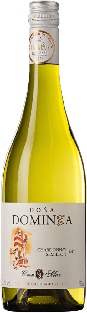 Vinho Chileno Branco Seco  Casa Silva Doña Dominga Chardonnay Sémillon Valle de Colchagua Garrafa 750ml