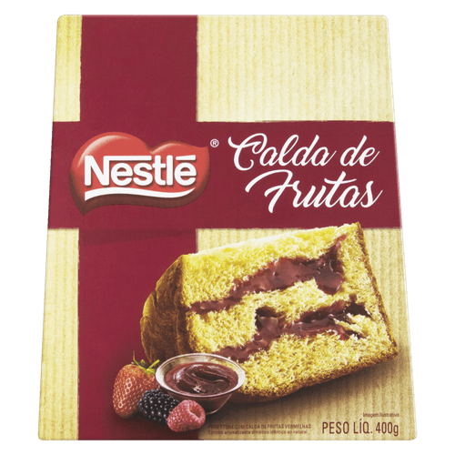 Panettone Calda Frutas Vermelhas Nestlé Caixa 400g
