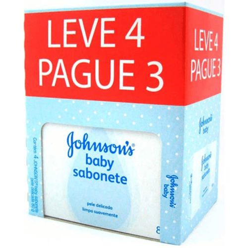Sabonete em Barra Johnson Infantil Regular 80 g Leve 4 Unidades e Pague 3 Unidades