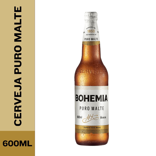 Cerveja Bohemia Puro Malte 600ml