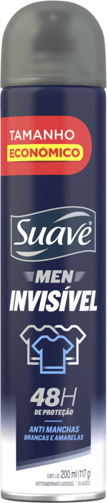 Desodorante Aerosol Suave Suave Invisible 48 horas de proteção 200 ML