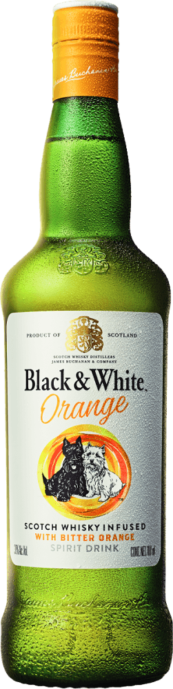 Bebida Alcoólica Mista Whisky Escocês Infused Orange Black & White Garrafa 700ml