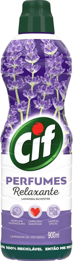 Limpador de Uso Geral Perfumado Relaxante Lavanda Silvestre Cif Perfumes Frasco 900ml