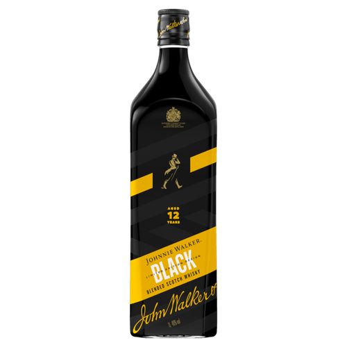 Whisky Escocês Blended Black Label 12 Anos Johnnie Walker Garrafa 1l Edição Limitada